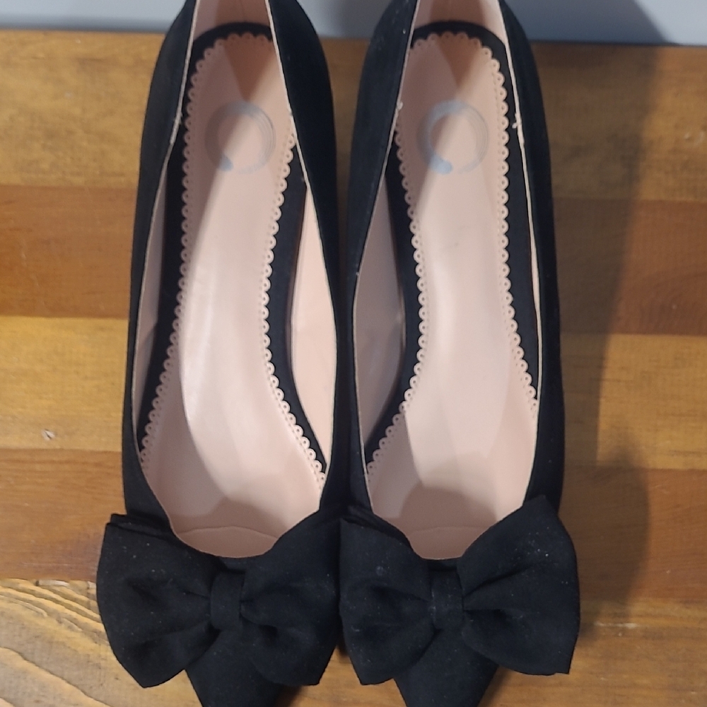 Elegant Black Bow Flats - Picture 2 of 5